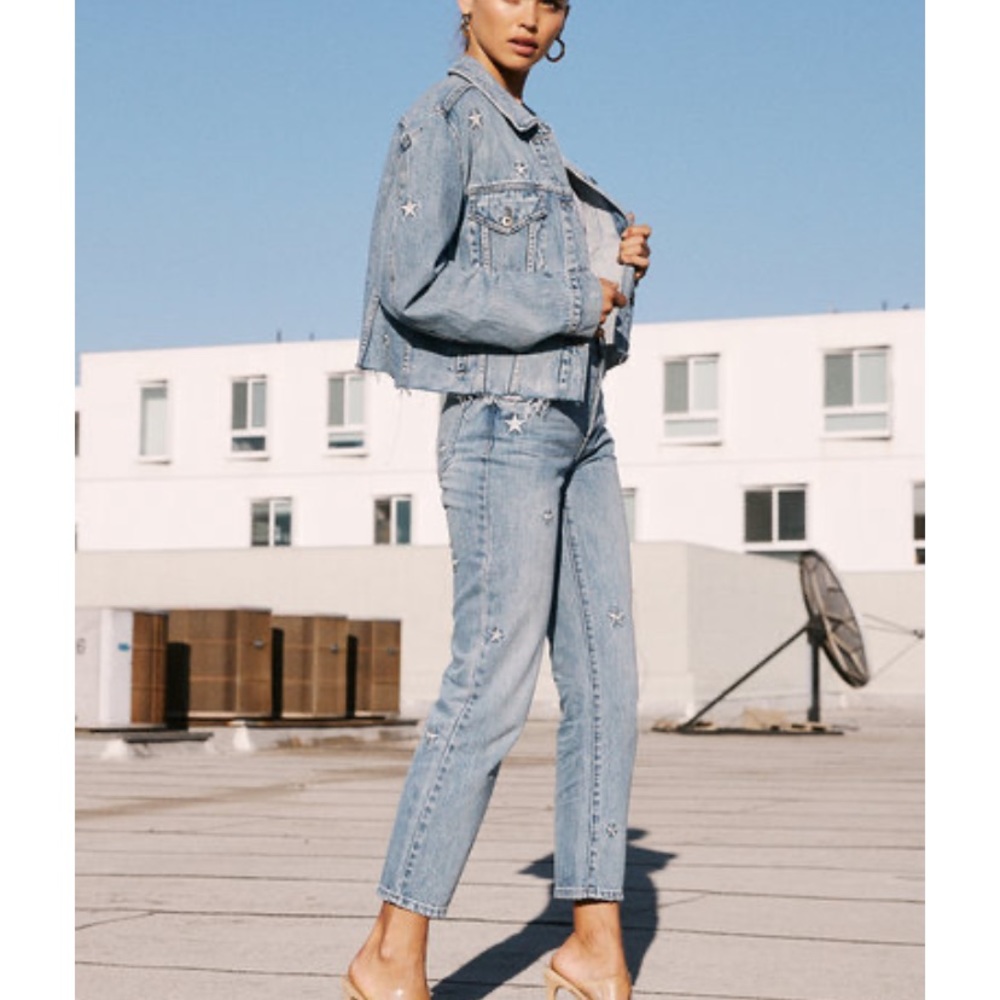 Pistola embroidered straight jeans #pistolajeans